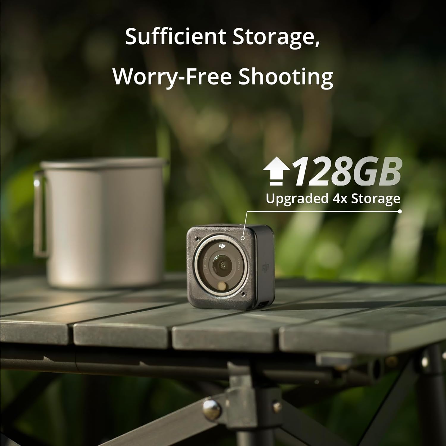 DJI Action 2 Power Combo (128GB), Action Camera 4K + Extended Battery Module, 4K120fps, Super-Wide 155° FOV, Magnetic Attachments, Stabilization Technology, Mini Action Camera