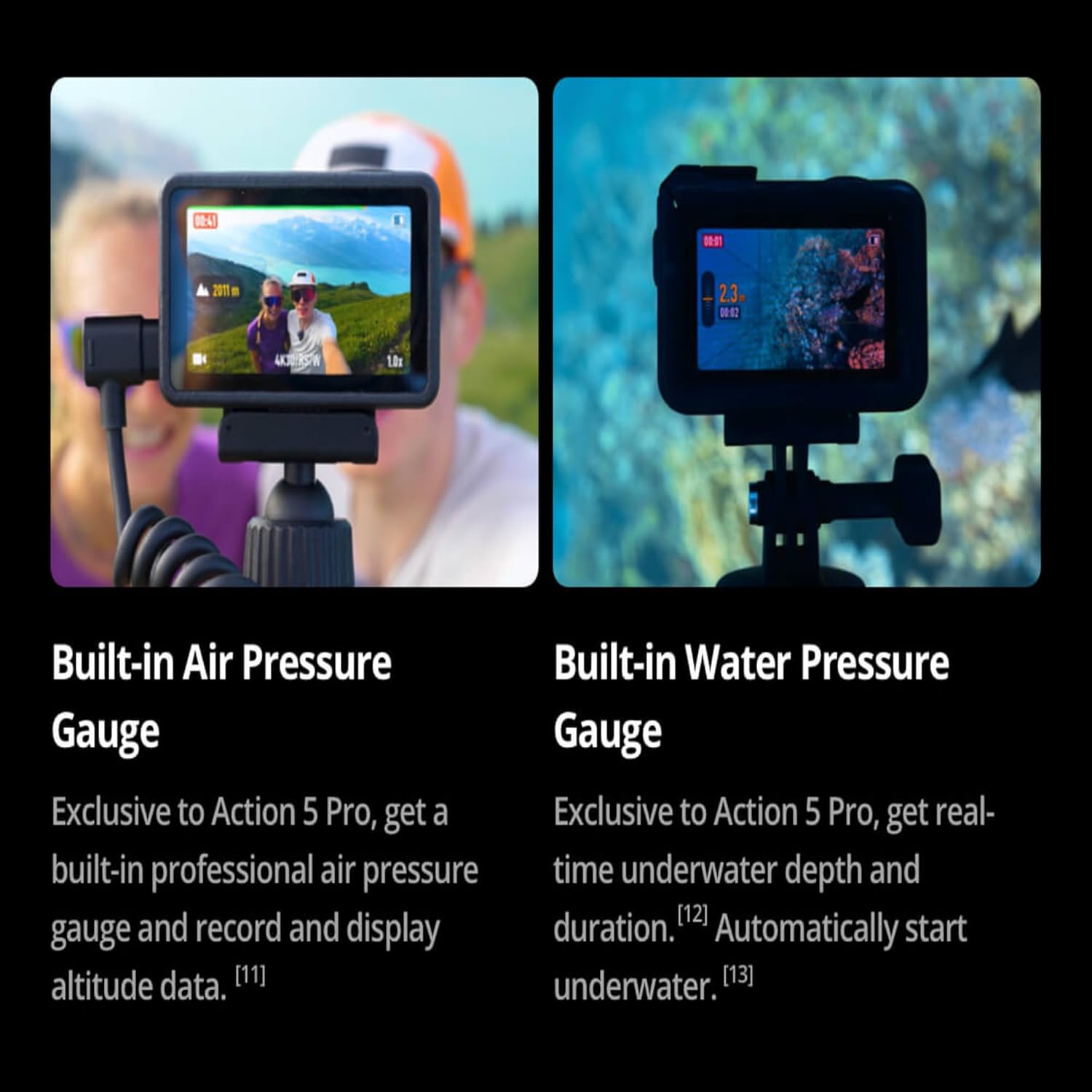 DJI Action 2 Dual Screen Combo -12Mp Digital Zoom Action Camera with Front Touchscreen, 4K Recording Upto 120 Fps& 155° Fov, Portable& Wearable,10M Waterproof,Black