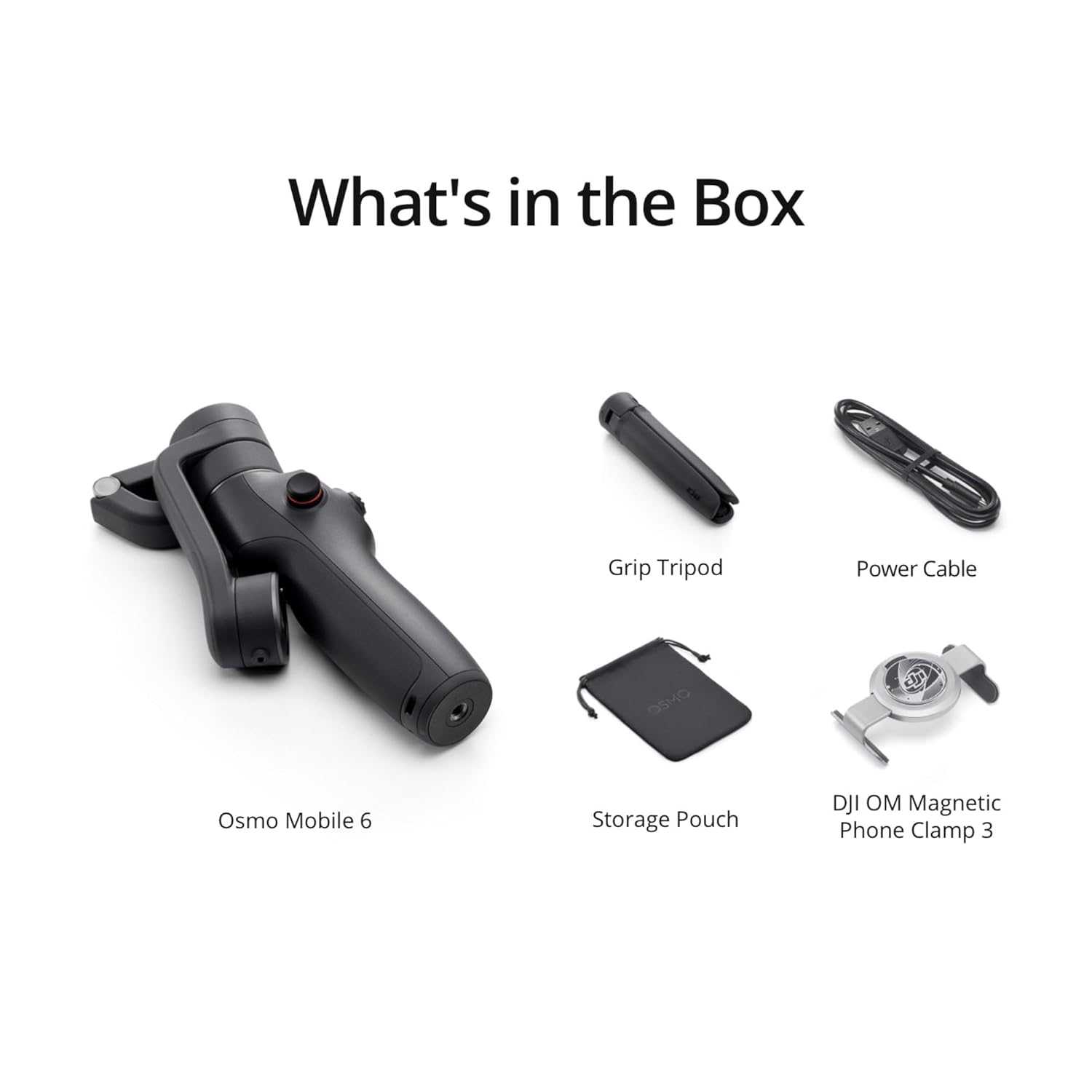 DJI OSMO Mobile 6 Smartphone Gimbal Stabilizer, 3-Axis Phone Gimbal, Built-in Extension Rod, Portable and Foldable for Android & iPhone, Vlogging Stabilizer, YouTube, Instagram Reel Video, (Black)