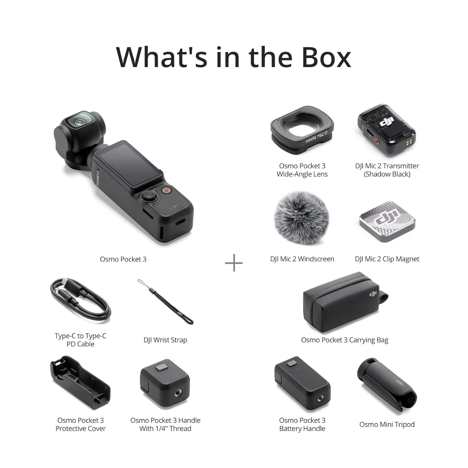 DJI Osmo Pocket 3 Creator Combo, Vlogging Camera with 1'' CMOS & 4K120fps Video, 3-Axis Stabilization, FaceObject Tracking, Fast Focusing, Mic Included for Clear Sound, Small Camera for Photography