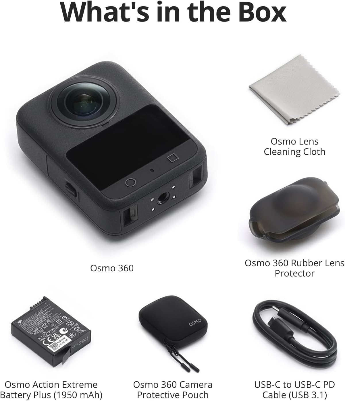 DJI Osmo 360 Standard Combo, 360 Camera With 1-Inch 360° Imaging, Native 8K 360° Video, 4K/120fps & 170° Boost Video, 120MP 360° Photo, 100-Min 8K Recording, Waterproof, Action Camera for Sports, Vlog