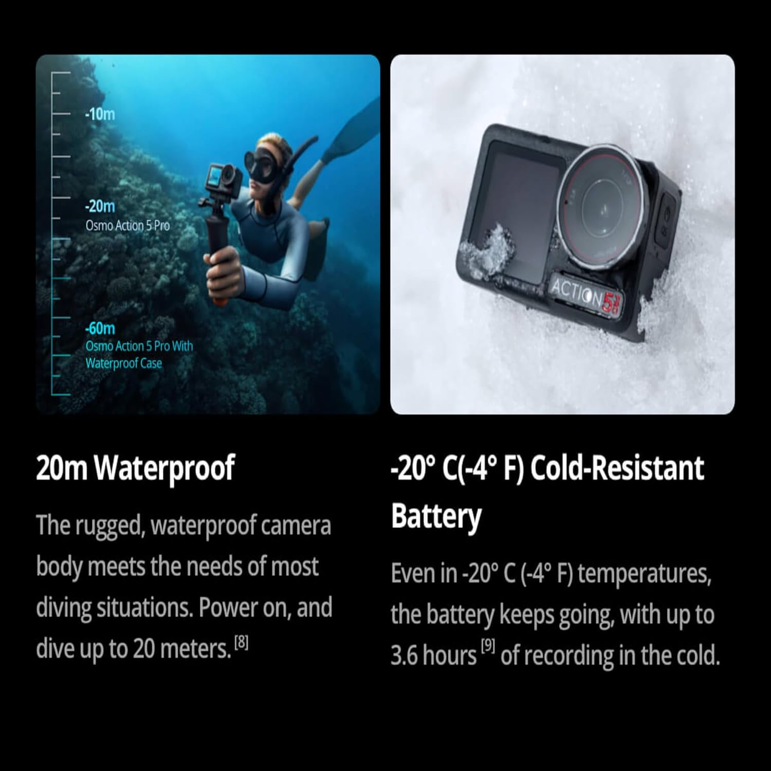 DJI Action 2 Dual Screen Combo -12Mp Digital Zoom Action Camera with Front Touchscreen, 4K Recording Upto 120 Fps& 155° Fov, Portable& Wearable,10M Waterproof,Black