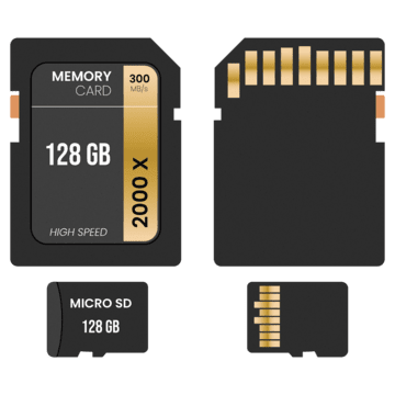 Memory cards and media