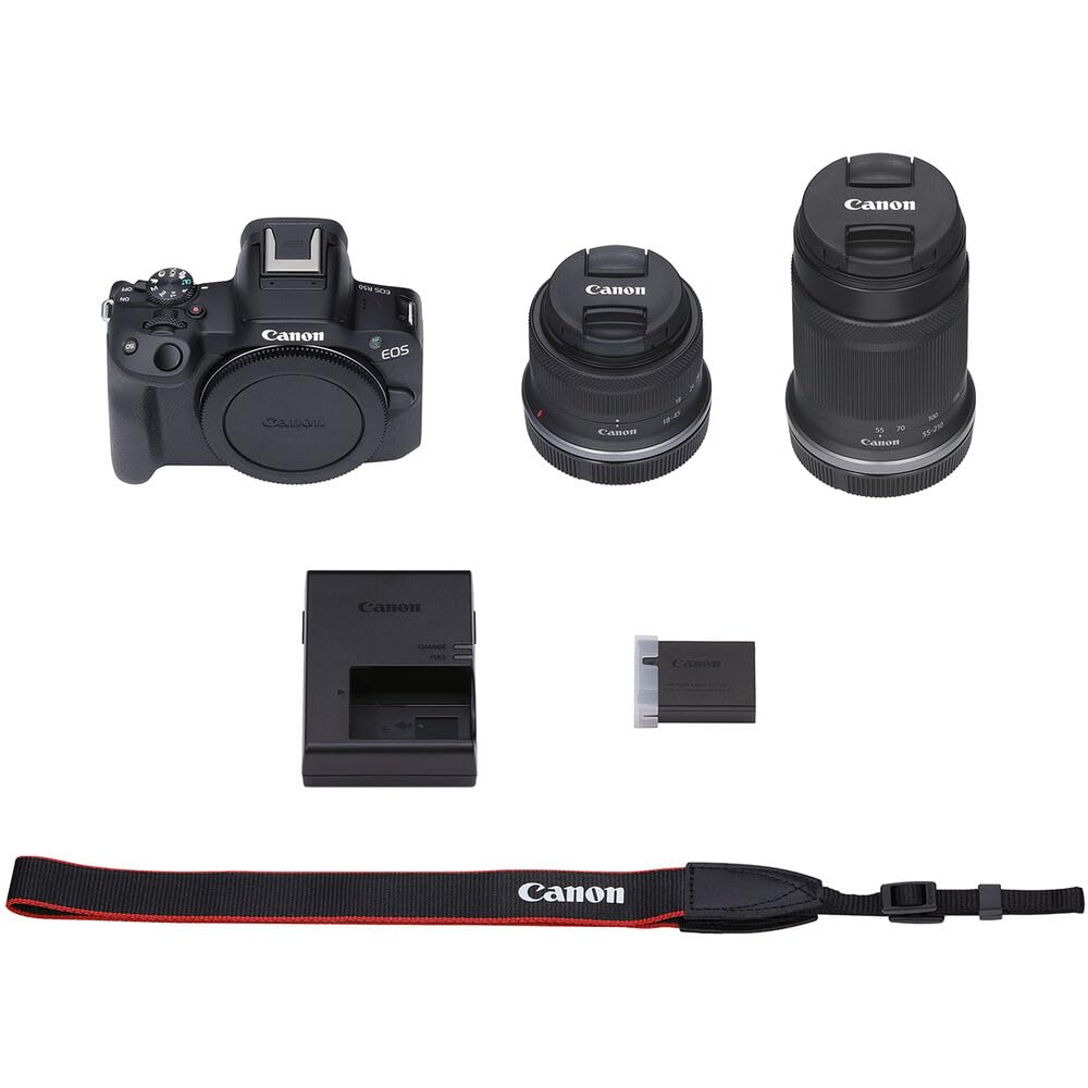 Canon EOS R50 (RF-S 18-45mm f4.5-6.3 IS Stm & RF-S 55-210mm f5-7.1 IS Stm)