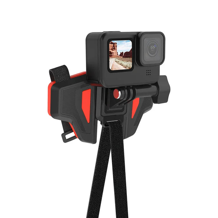 Motorcycle Helmet Chin strap mount for GoPro cameras Orange color