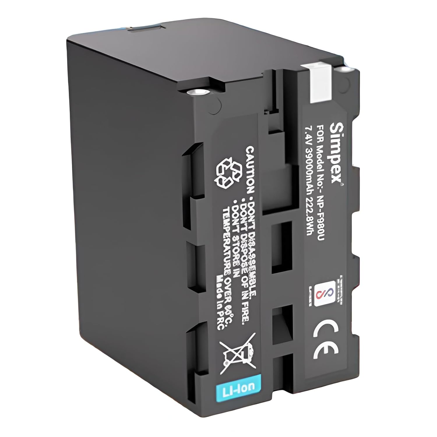 Simpex NP F980 C USB 39000mAh Lithum-ion Rechargeable Battery for Video Light, Ring Light, Stick Lights, Type C Charging for Sony Digital Camera Battery HDR-FX 1000, HVR-V1U, Z7U (Black)
