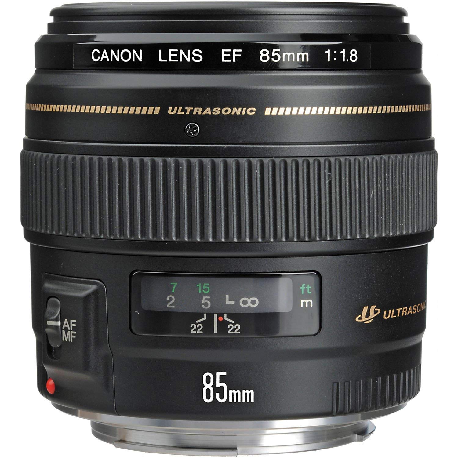 Canon EF 85mm f1.8 USM Medium Telephoto Lens for Canon SLR Cameras - Black