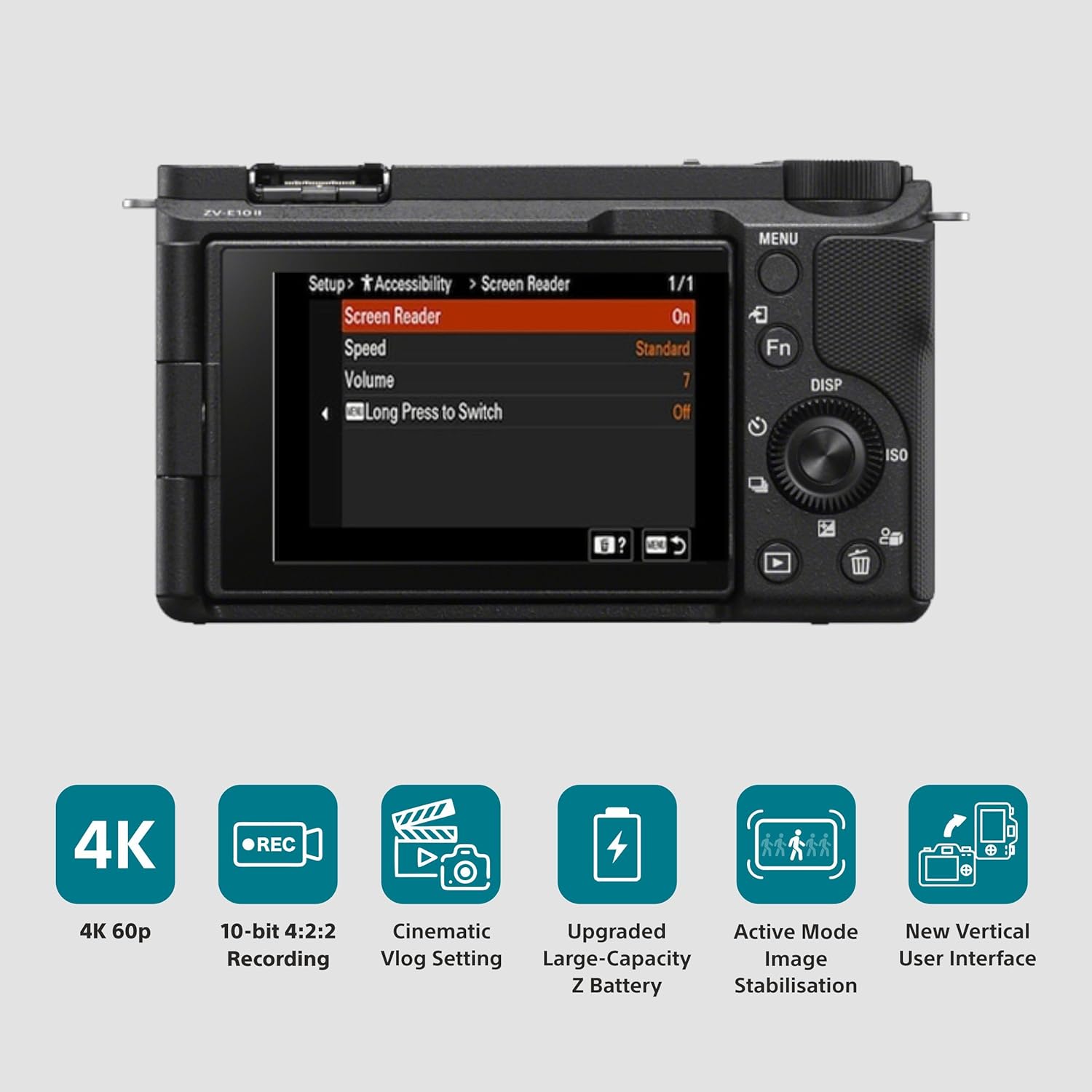 Sony Alpha ZV-E10M2K 26 MP Interchangeable Lens Mirrorless Vlog Camera for Creators (16-50mm Power Zoom Lens)