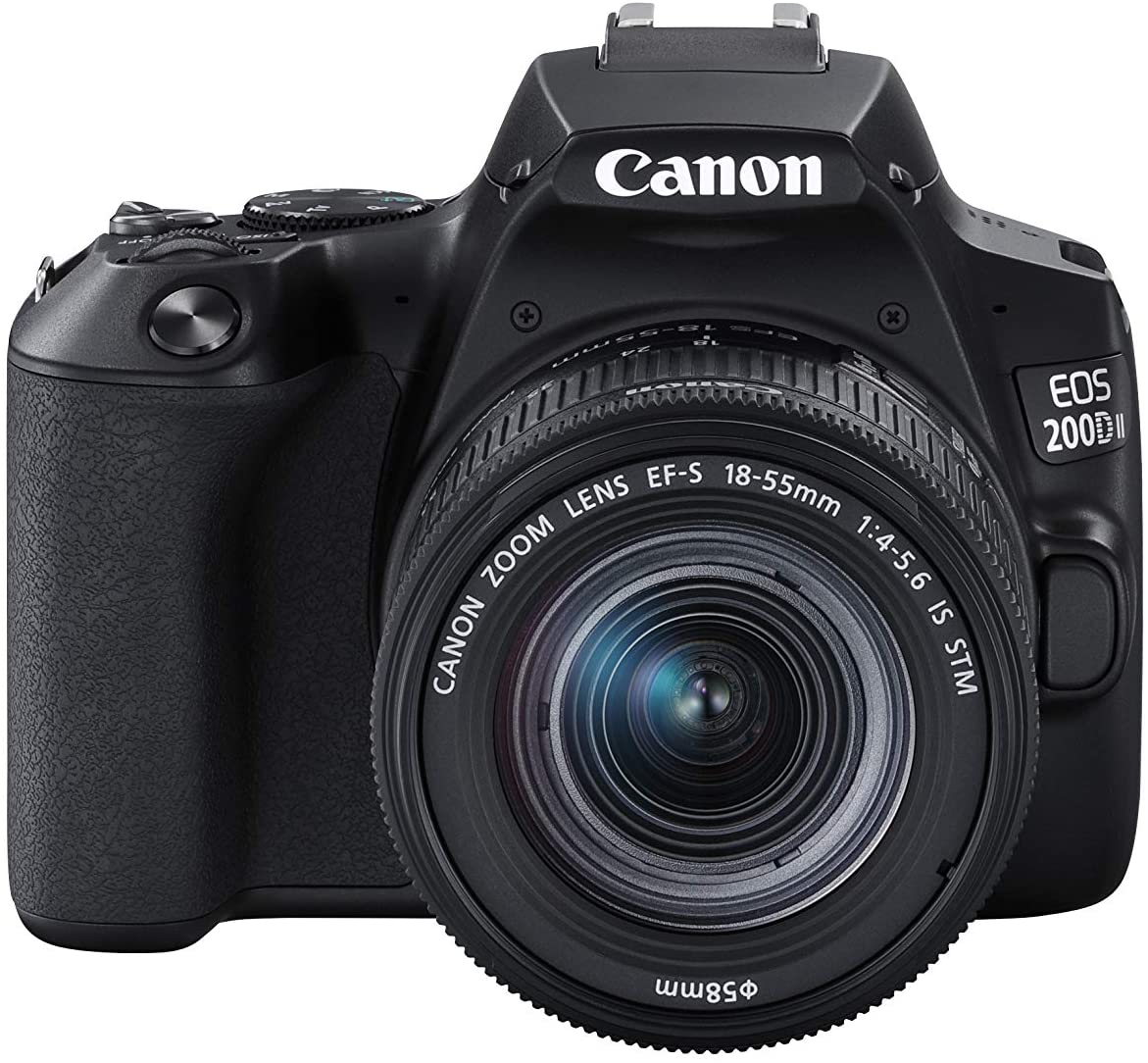Canon EOS 200D DSLR Camera Body with Dual Lens: EF-S18-55 IS STM + EF-S 55-250