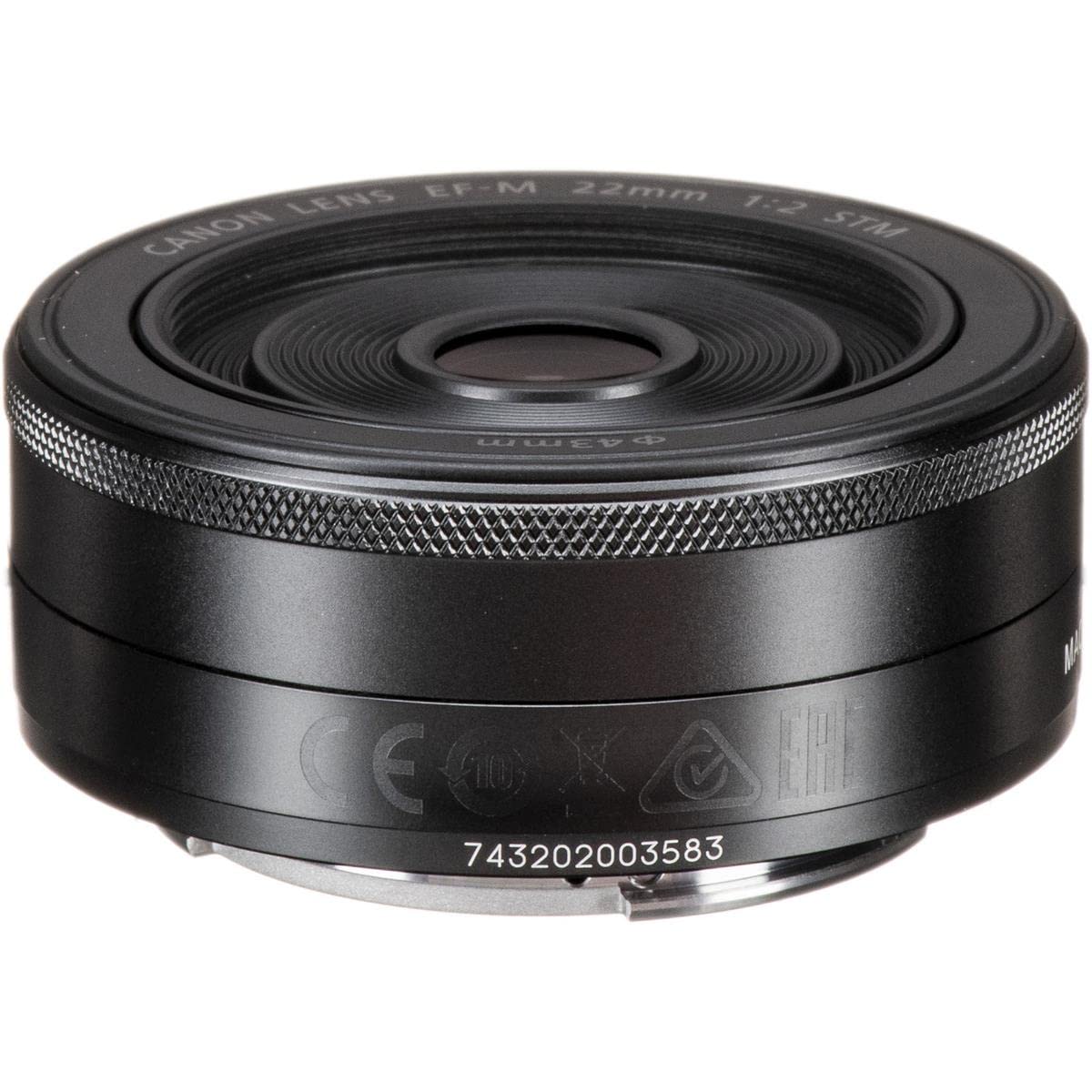 Canon EF-M 22mm f2 STM Compact System Fixed Lens (Black)