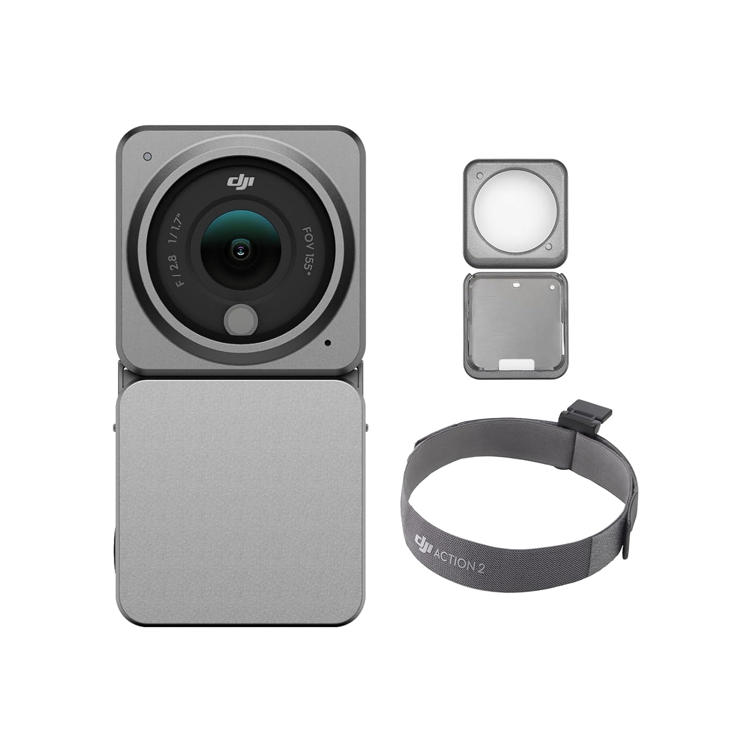 DJI Action 2 Power Combo (128GB), Action Camera 4K + Extended Battery Module, 4K120fps, Super-Wide 155° FOV, Magnetic Attachments, Stabilization Technology, Mini Action Camera