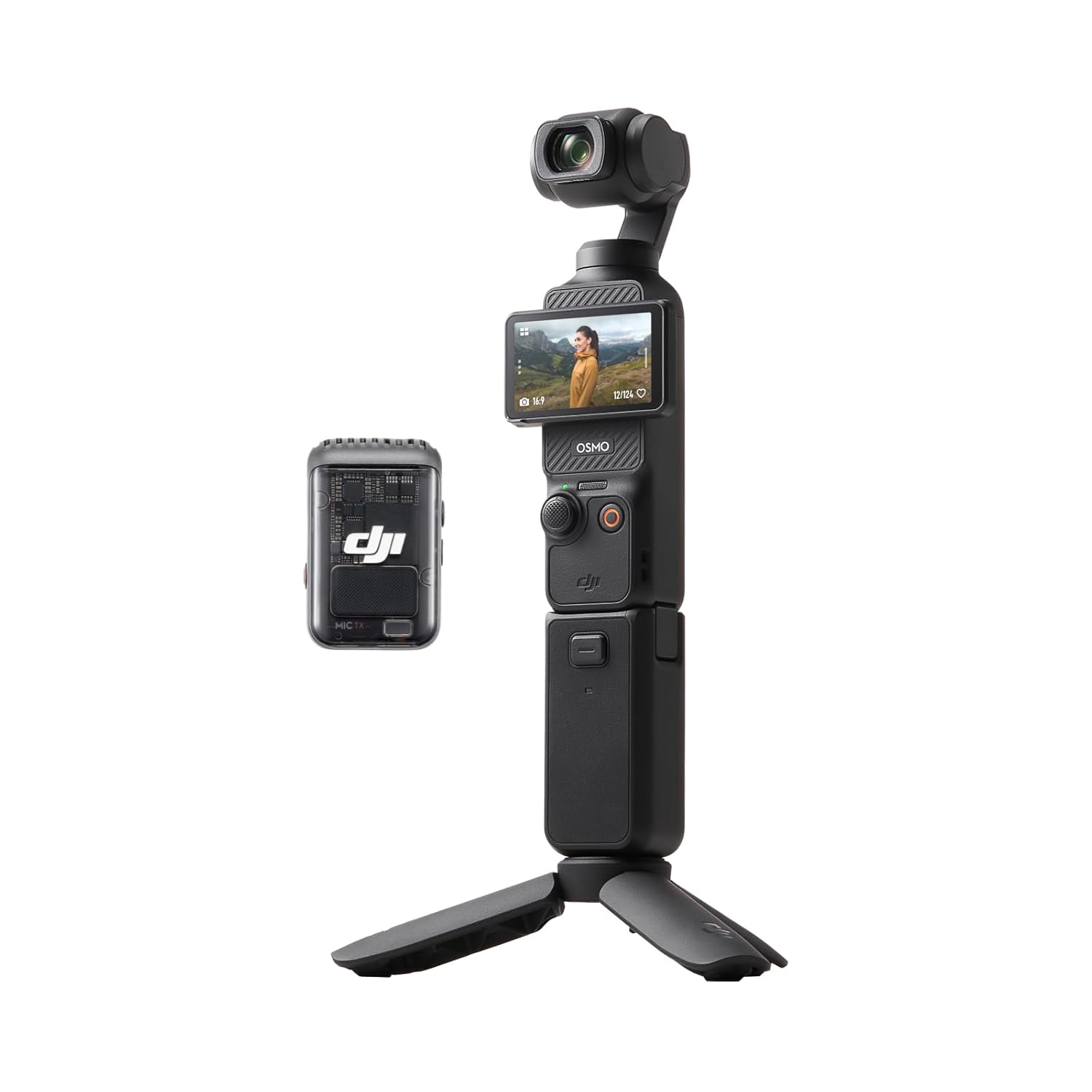 DJI Osmo Pocket 3 Creator Combo, Vlogging Camera with 1'' CMOS & 4K120fps Video, 3-Axis Stabilization, FaceObject Tracking, Fast Focusing, Mic Included for Clear Sound, Small Camera for Photography