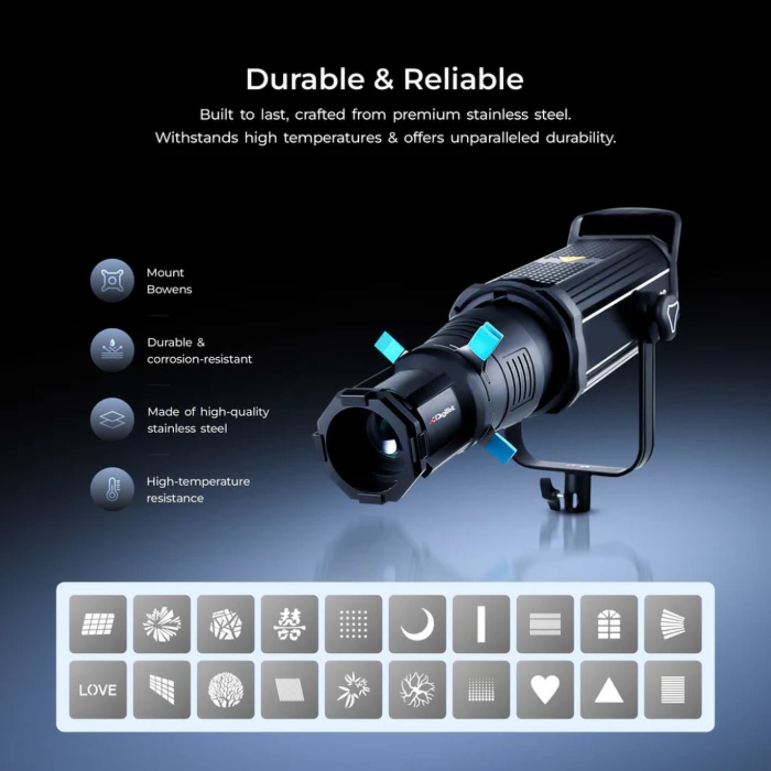 DigiTek DS-220 Bowens Optical Snoot Kit