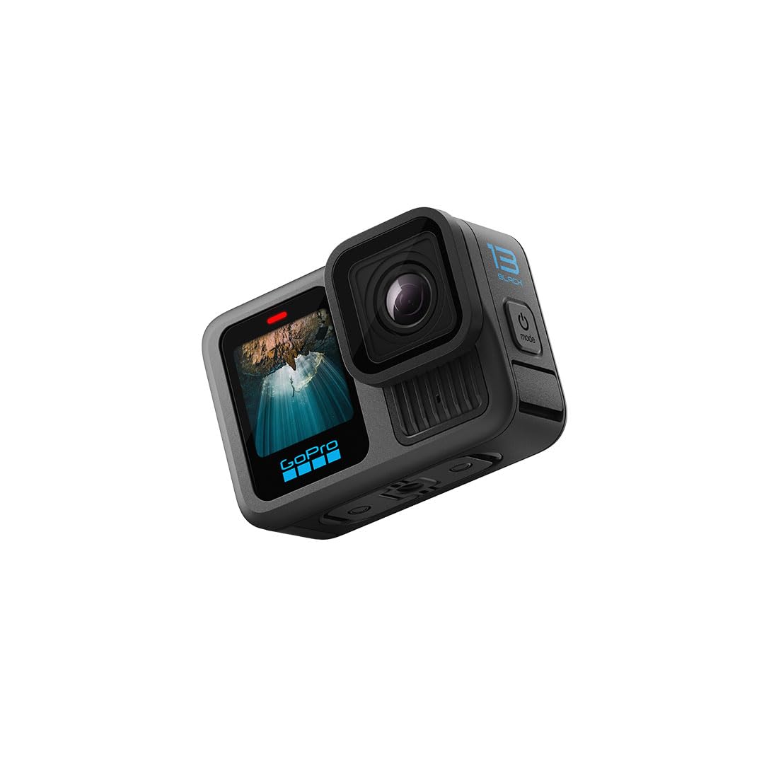 GoPro HERO13 Black - Waterproof Action Camera with 5.3K60 Video, 27MP Photo + Compatability with HB-Series Lenses (2-Yr India Warranty)