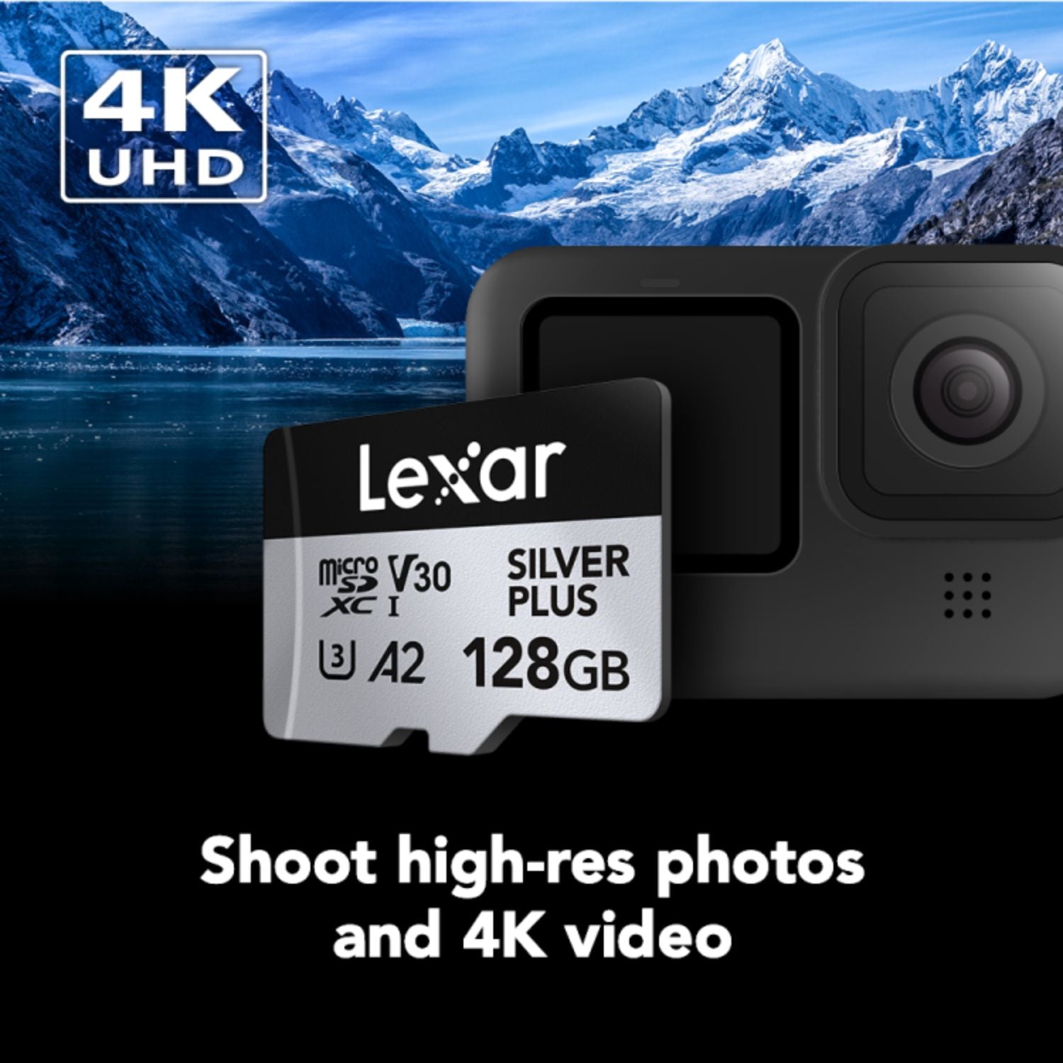 Lexar 128GB MicroSD Silver Plus Memory Card