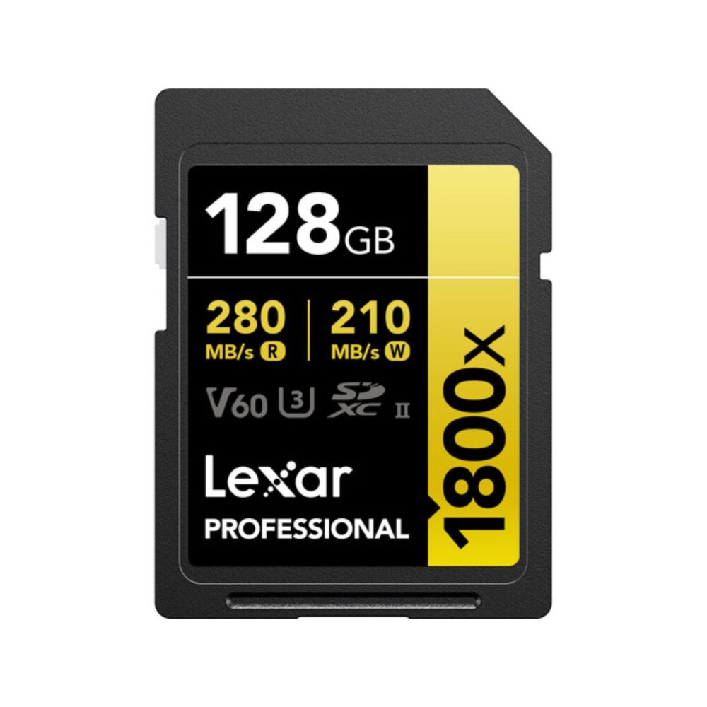 Lexar 128GB SDXC UHS-II v60 1800x Memory Card