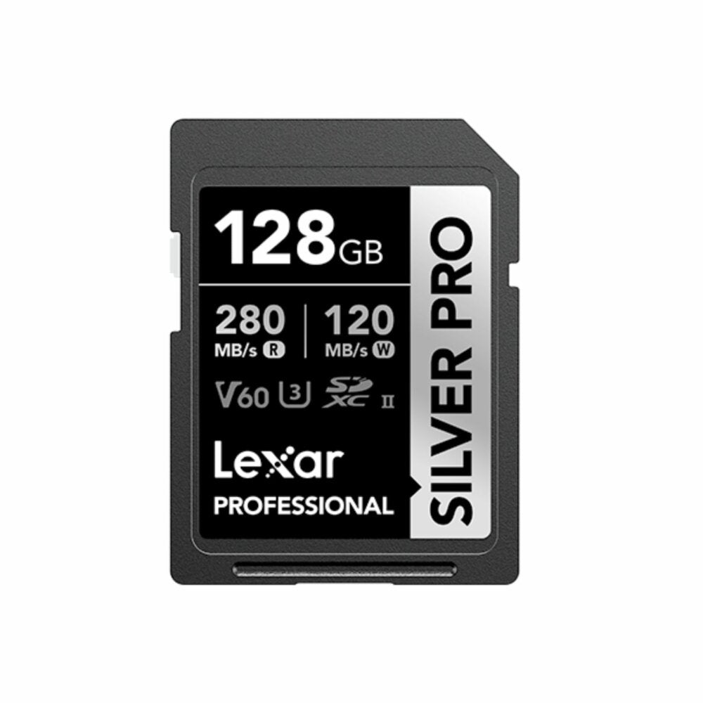 Lexar 128GB SDXC UHS-II v60 Silver Pro Memory Card
