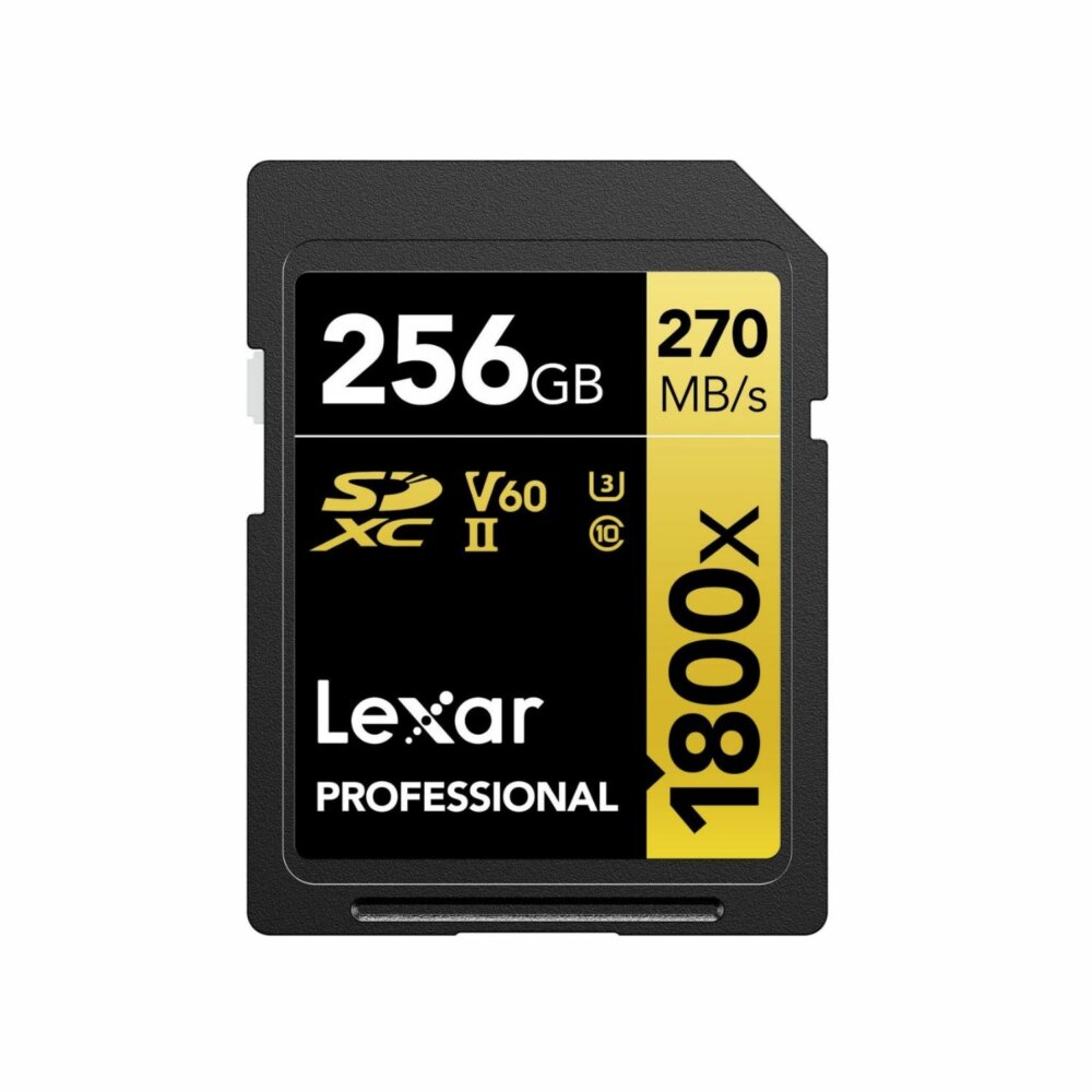 Lexar 256GB SDXC UHS-II v60 1800x Memory Card