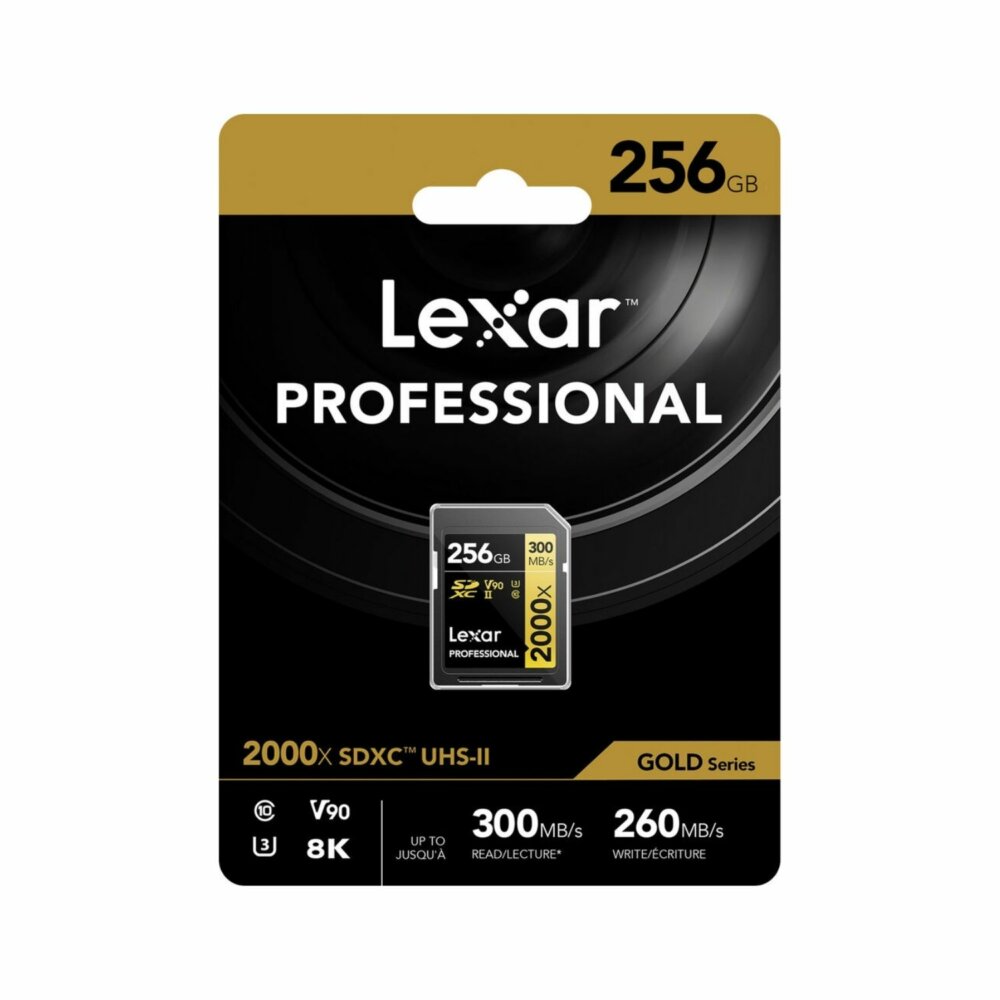 Lexar 256GB SDXC Uhs-II v90 2000x Memory Card