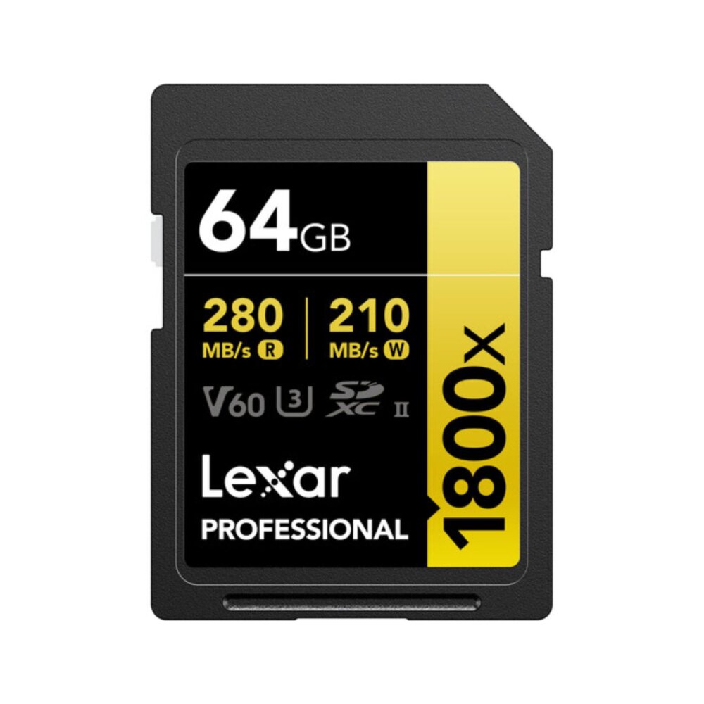 Lexar 64GB SDXC UHS-II v60 1800x Memory Card