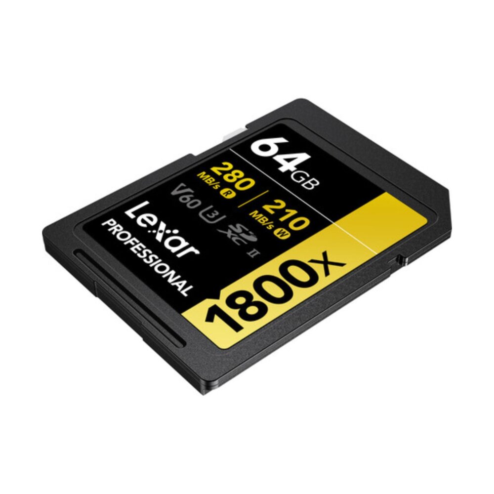 Lexar 64GB SDXC UHS-II v60 1800x Memory Card
