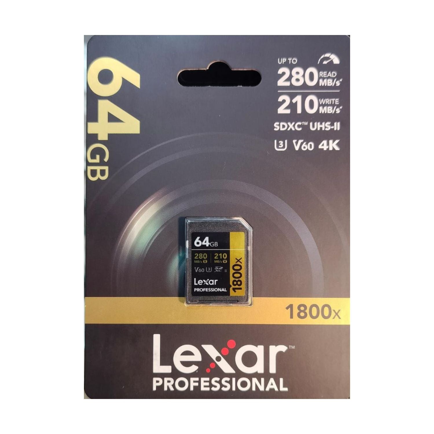 Lexar 64GB SDXC UHS-II v60 1800x Memory Card