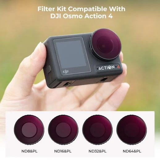 ND4 ND8 ND16 ND32 4pcs lens filter set for DJI Osmo Action