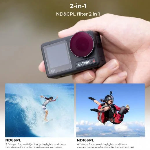ND4 ND8 ND16 ND32 4pcs lens filter set for DJI Osmo Action