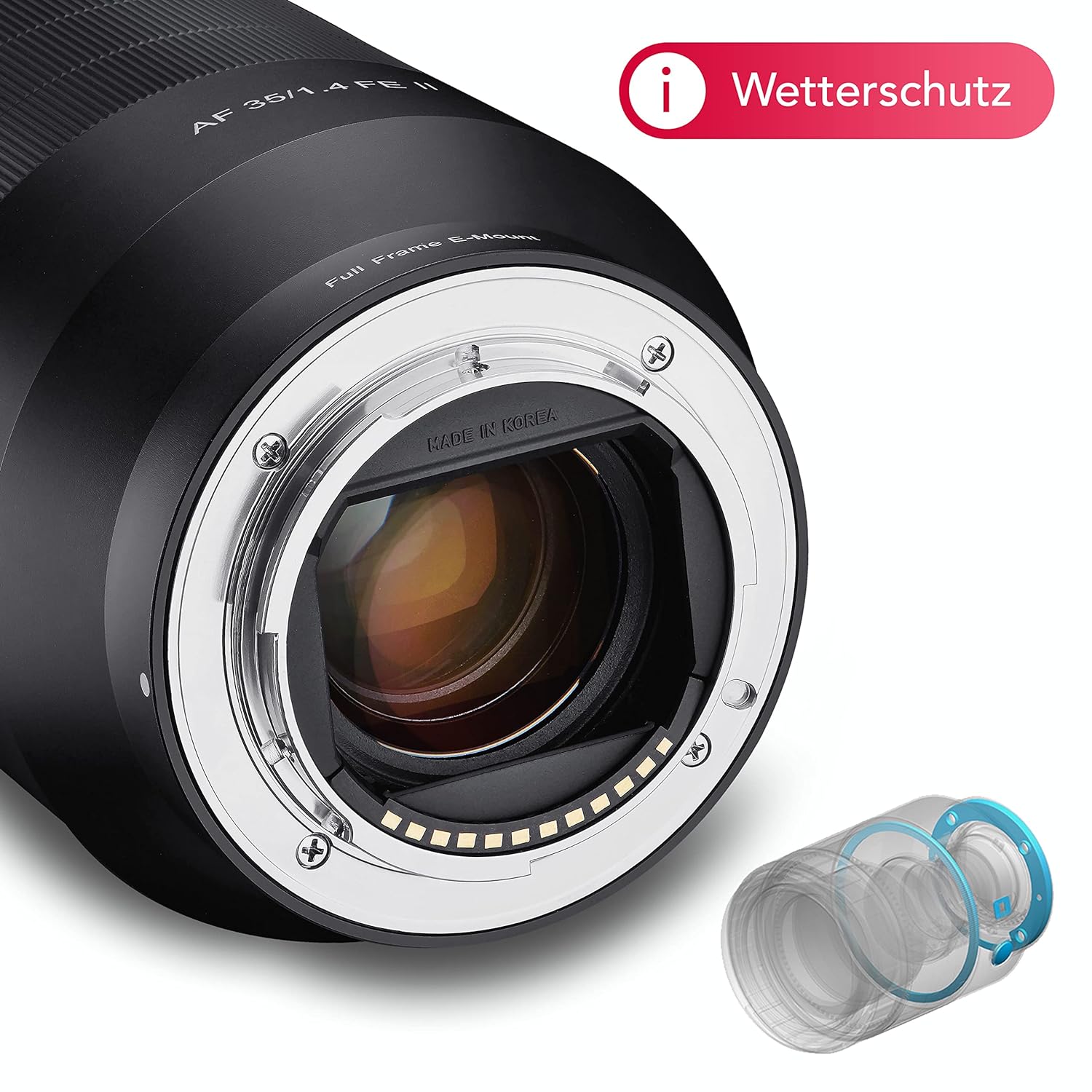 Samyang AF 35mm F1.4 FE II Sony E Autofocus Lens,23225 (Black)