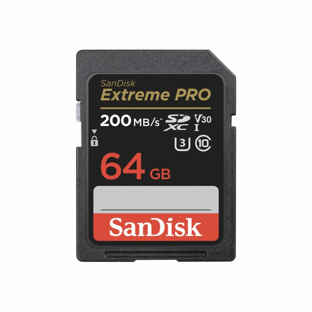 SanDisk 64GB SDXC Extreme Pro Memory Card (200mb/s)