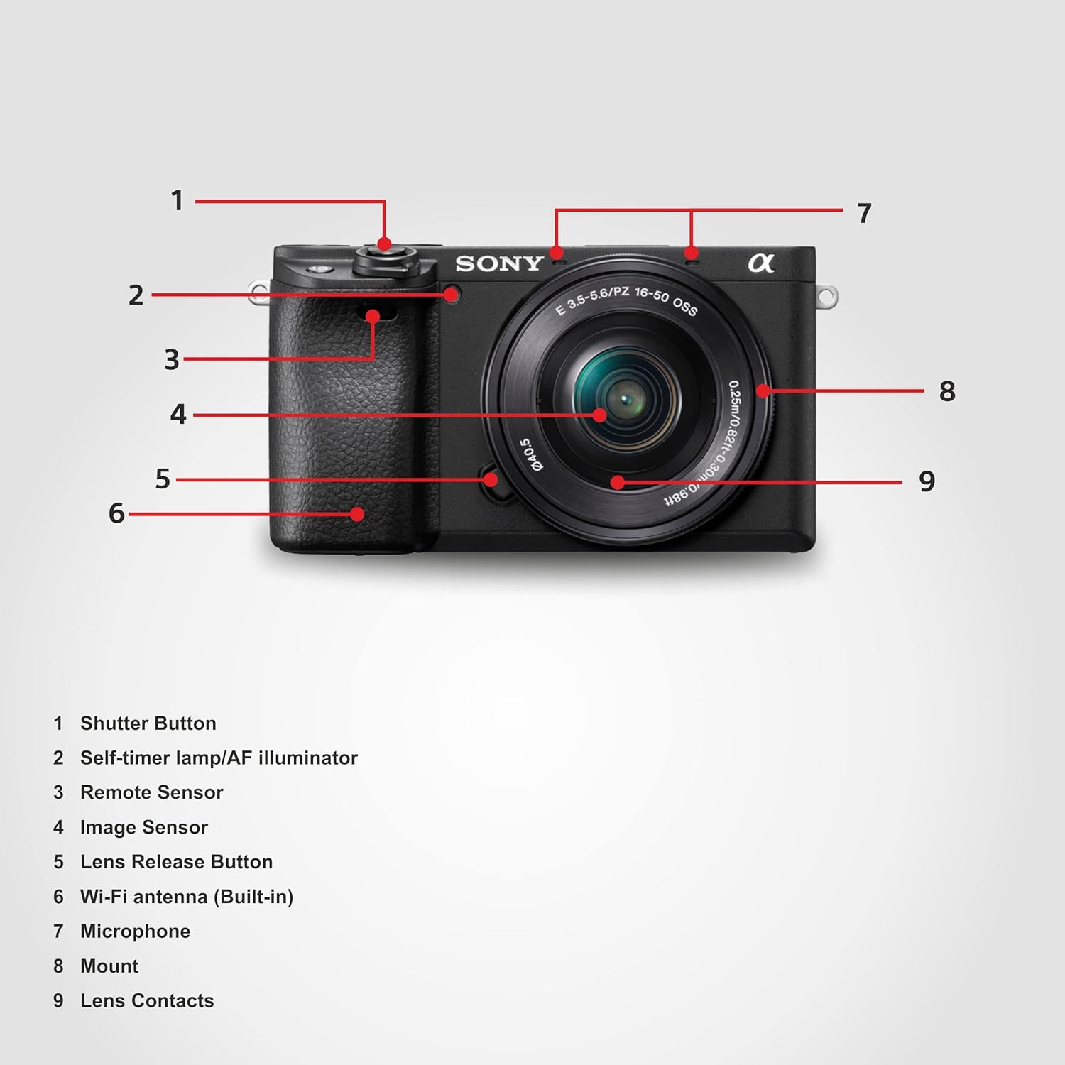 Sony Alpha ILCE-6400L 24.2MP Mirrorless Camera (Black) with 16-50mm Power Zoom Lens