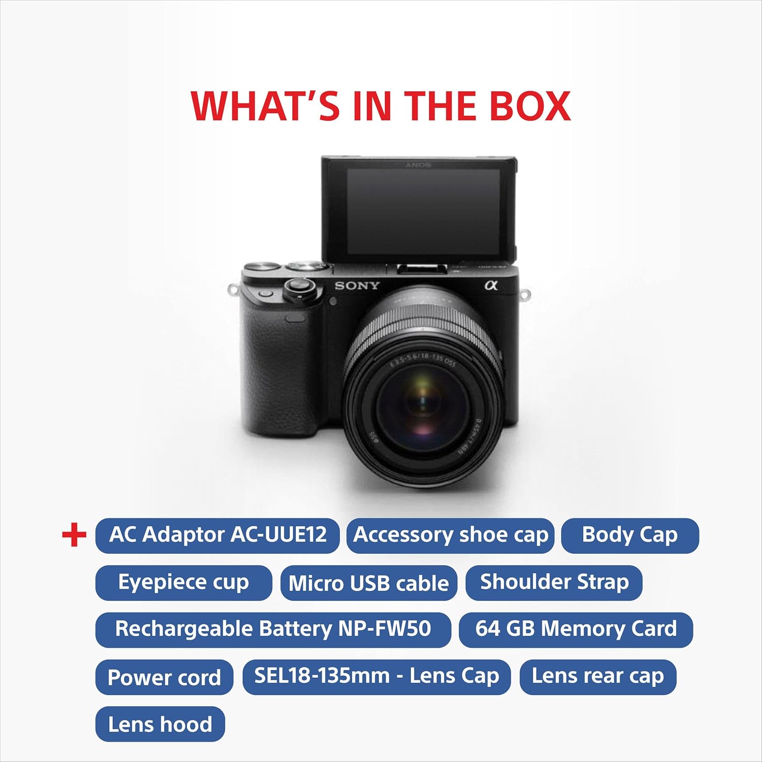 Sony Alpha ILCE-6400M 24.2MP Mirrorless Digital SLR Camera (Black) with 18-135mm Zoom Lens