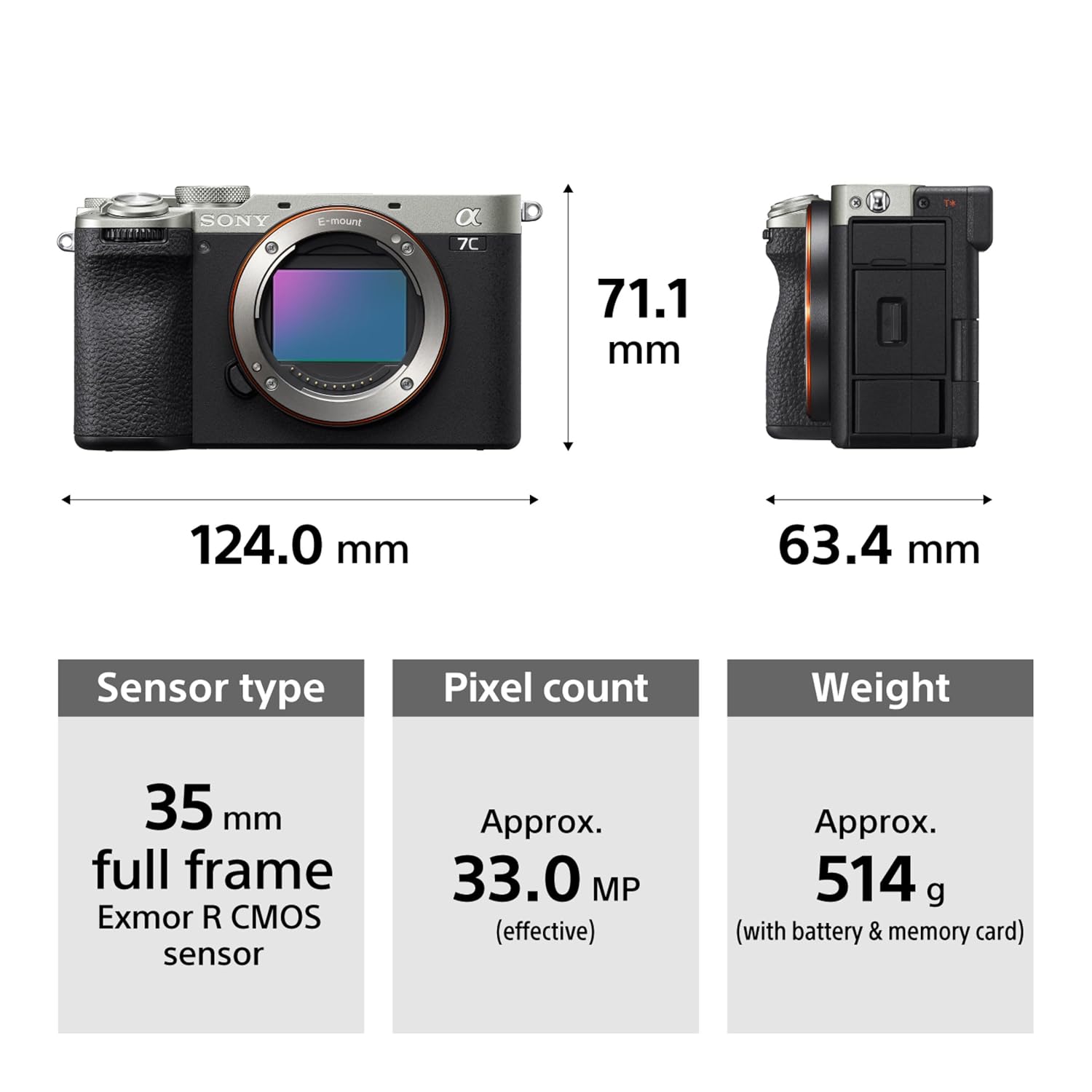 Sony Alpha ILCE-7CM2 Full-Frame Interchangeable-Lens Mirrorless vlog Camera (Body Only)