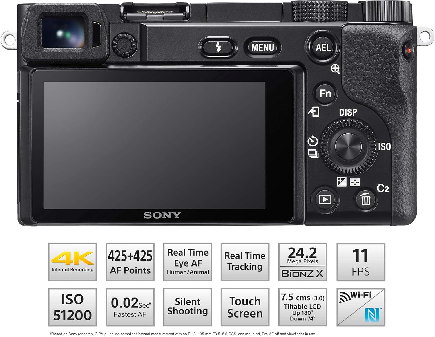 Sony Alpha ILCE 6100L 24.2 MP Mirrorless Digital SLR Camera with 16-50 mm Power Zoom Lens
