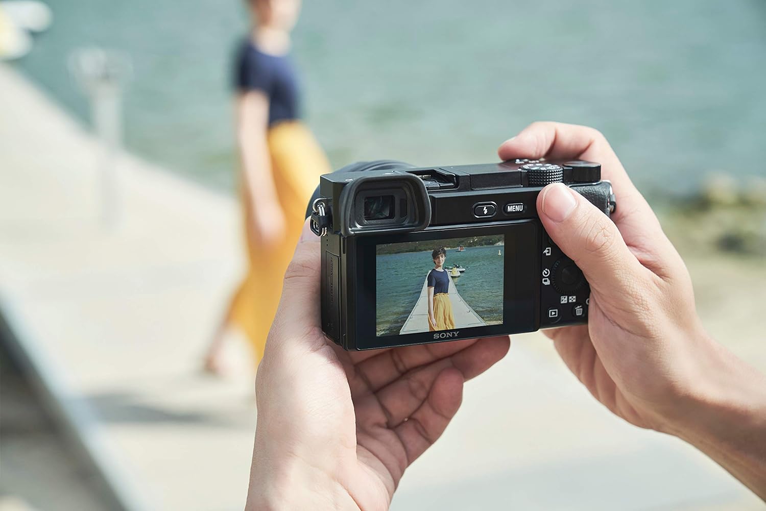 Sony Alpha ILCE-6100Y 24.2 MP Mirrorless Digital SLR Camera with 16-50 mm & 55-210 mm Zoom Lenses