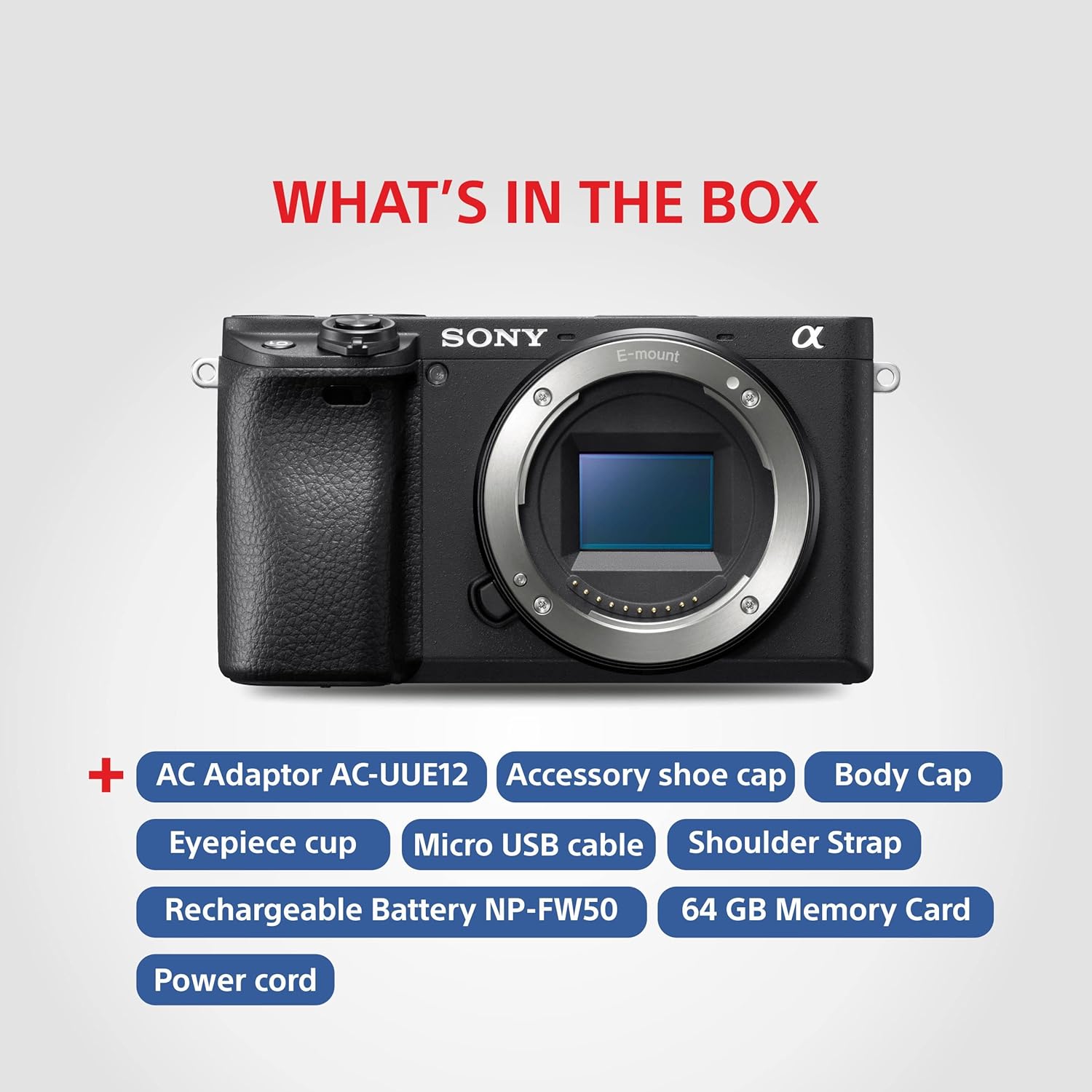 Sony Alpha Ilce-6400 24.2Mp Mirrorless Digital SLR 16 GB Camera Body