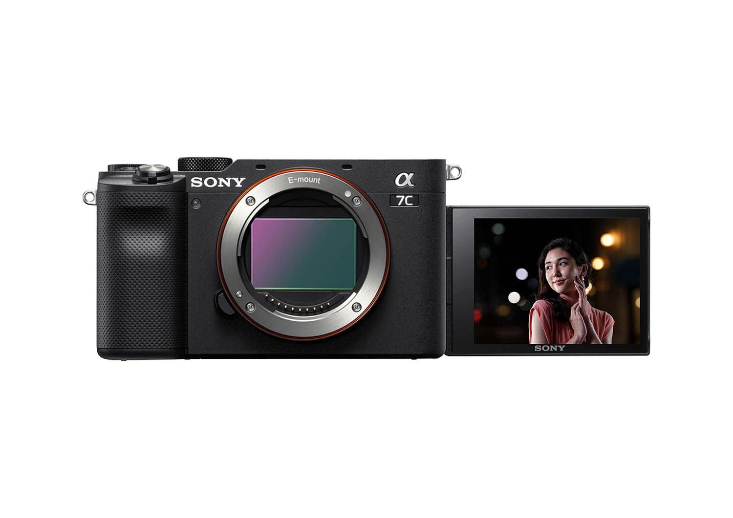 Sony Alpha Ilce-7C Compact Full Frame 64 GB Camera  4K with Flip Screen, Light Weight  Real Time Tracking  Content Creation - Black