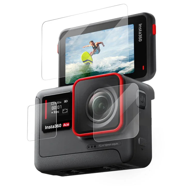 Tempered glass film for Insta360 Ace Pro lens film x1 screen film x1
