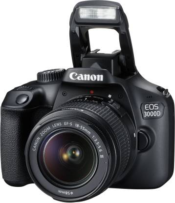 Canon EOS 3000D 18MP Digital SLR Camera (Black) with 18-55mm is II Lens