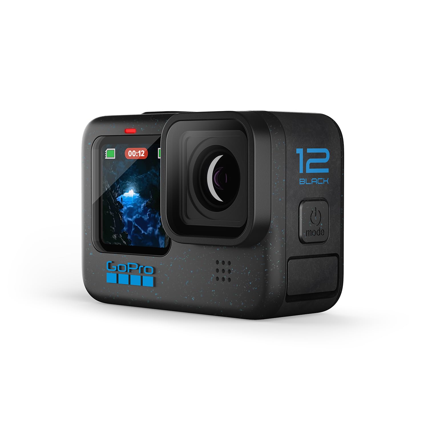 GoPro Hero12 Waterproof Digital Action Camera with Front&Rear LCD Screens,5.3K60 Ultra Hd Video,Hypersmooth 6.0+Autoboost,Live Streaming with Enduro Battery(2Yr India Warranty),Black