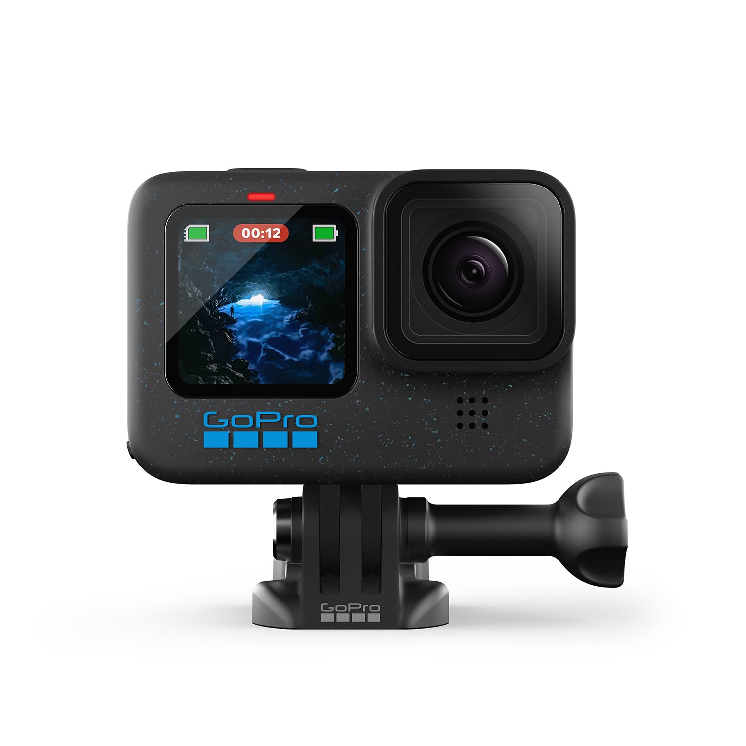 GoPro Hero12 Waterproof Digital Action Camera with Front&Rear LCD Screens,5.3K60 Ultra Hd Video,Hypersmooth 6.0+Autoboost,Live Streaming with Enduro Battery(2Yr India Warranty),Black