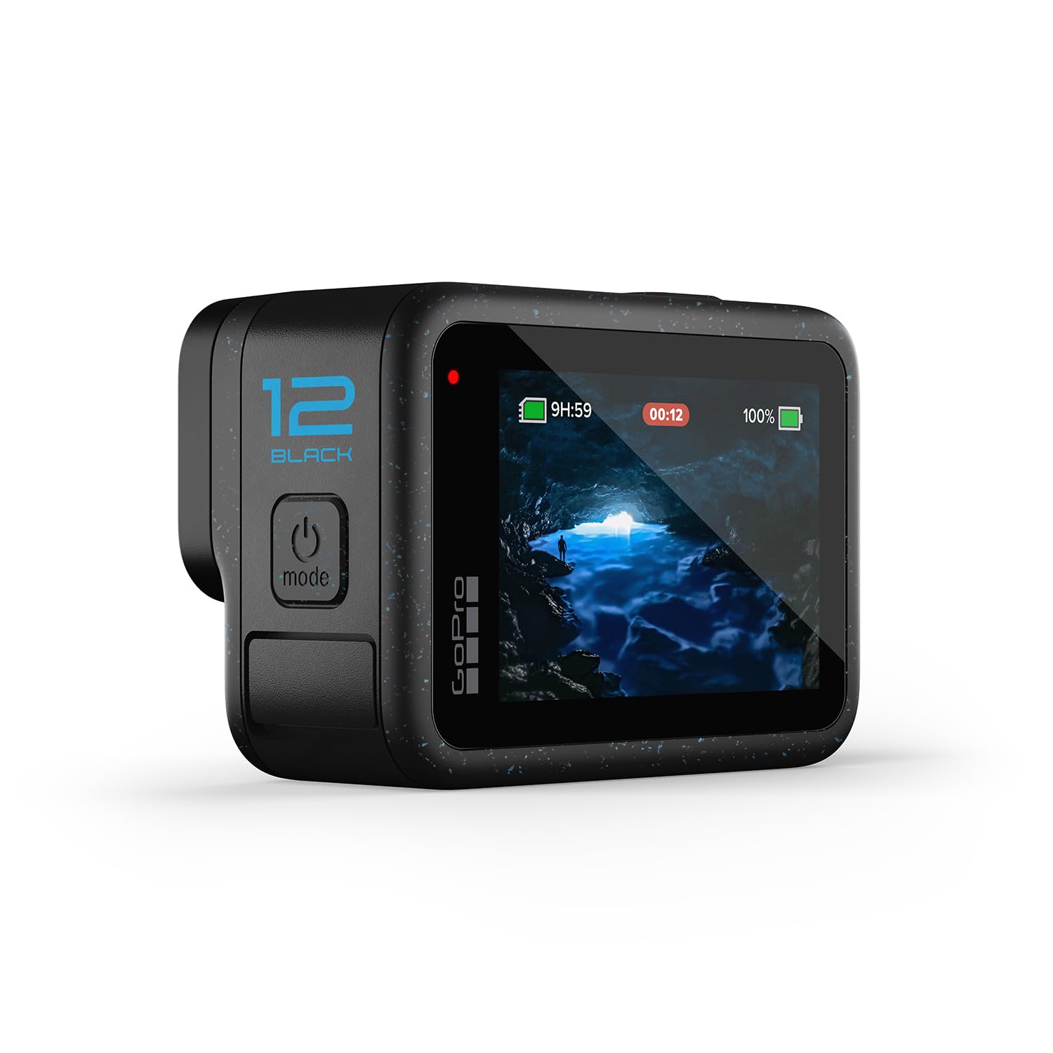 GoPro Hero12 Waterproof Digital Action Camera with Front&Rear LCD Screens,5.3K60 Ultra Hd Video,Hypersmooth 6.0+Autoboost,Live Streaming with Enduro Battery(2Yr India Warranty),Black