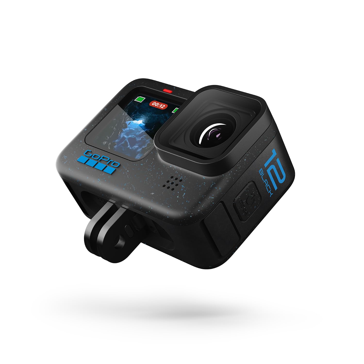 GoPro Hero12 Waterproof Digital Action Camera with Front&Rear LCD Screens,5.3K60 Ultra Hd Video,Hypersmooth 6.0+Autoboost,Live Streaming with Enduro Battery(2Yr India Warranty),Black