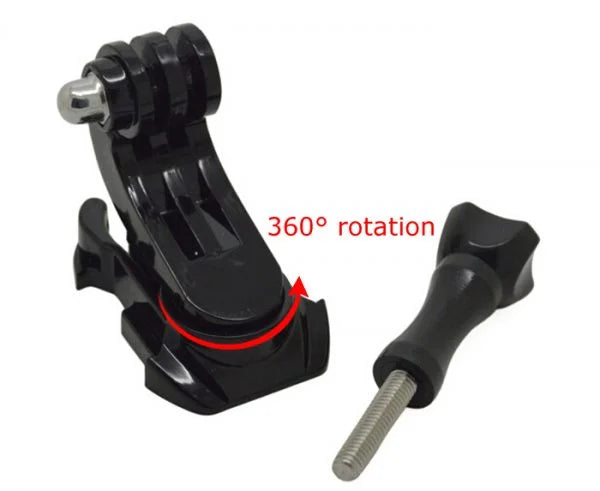 360 degree rotation j hook buckle base mount